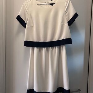 Tommy Hilfiger White and Navy Midi Sundress